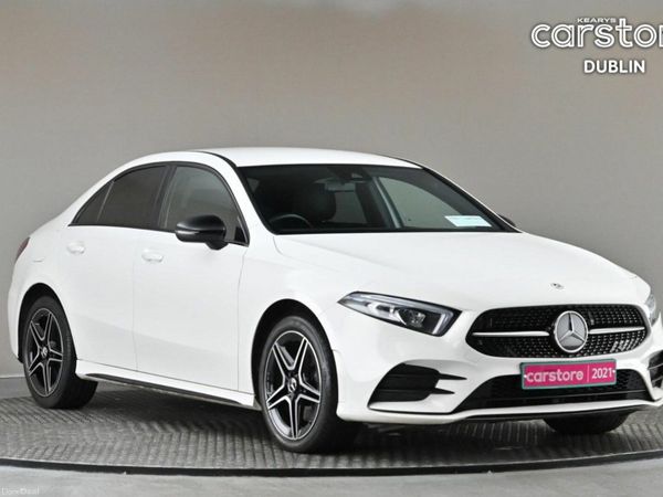 Mercedes-Benz A-Class Saloon, Petrol Hybrid, 2021, White