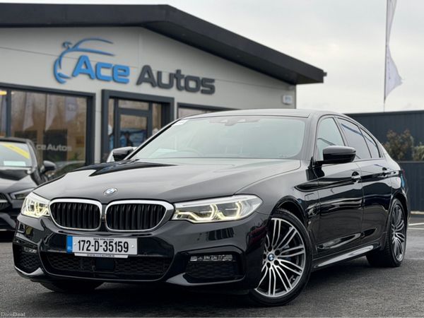 BMW 5-Series Saloon, Petrol Hybrid, 2017, Black