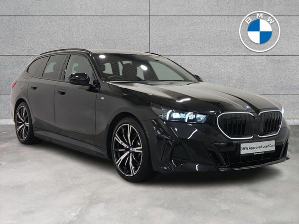 BMW 5-Series Estate, Petrol Plug-in Hybrid, 2024, Black