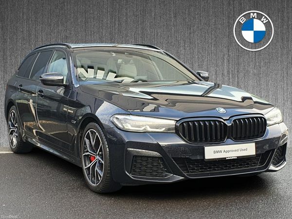 BMW 5-Series Estate, Petrol Plug-in Hybrid, 2022, Black