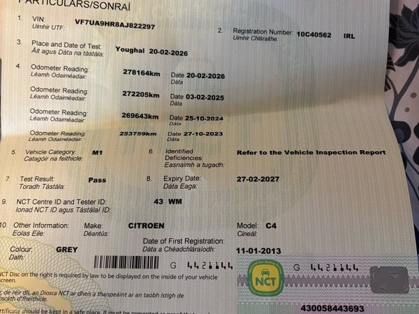 Citroen C4 Picasso MPV, Diesel, 2010, Grey