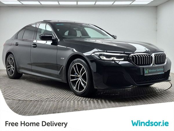 BMW 5-Series Saloon, Petrol Hybrid, 2023, Black