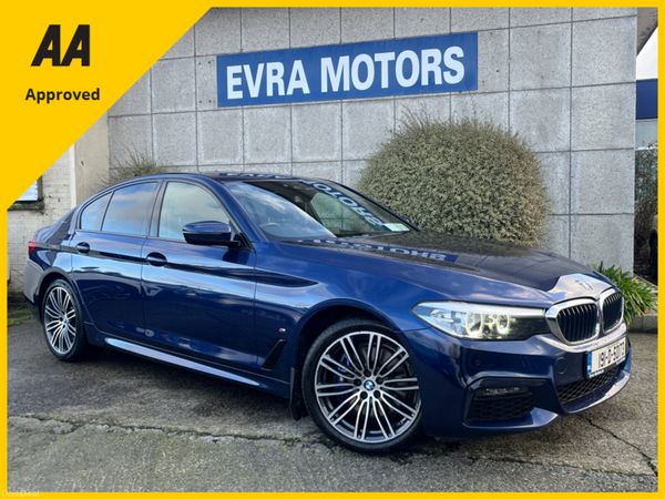 BMW 5-Series Saloon, Petrol Hybrid, 2019, Blue