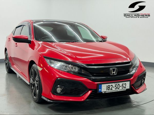 Honda Civic Hatchback, Petrol, 2018, Red