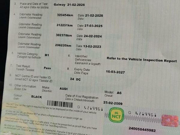 Audi A6 Saloon, Diesel, 2009, Black