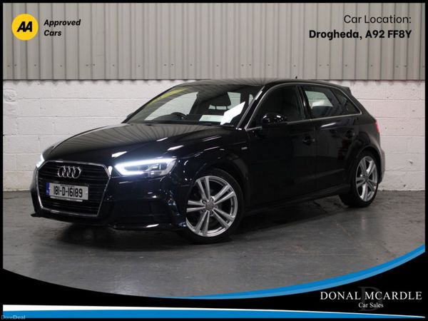Audi A3 Hatchback, Diesel, 2018, Black