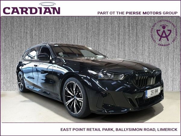 BMW 5-Series Estate, Petrol Hybrid, 2025, Black