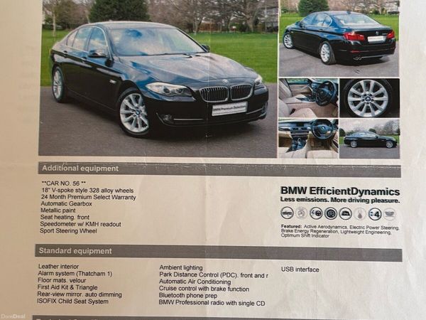 BMW 5-Series Saloon, Diesel, 2010, Black