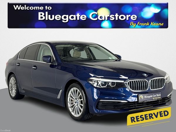 BMW 5-Series Saloon, Petrol Hybrid, 2018, Blue