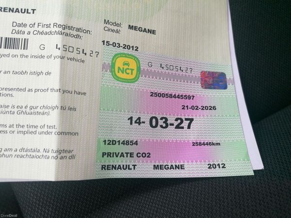 Renault Megane Hatchback, Diesel, 2012, Grey