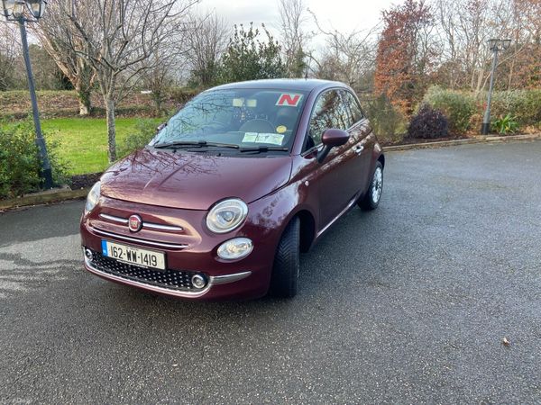 Fiat 500 Hatchback, Petrol, 2016, Red