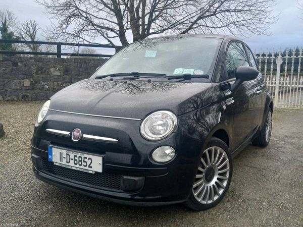 Fiat 500 Hatchback, Petrol, 2011, Black