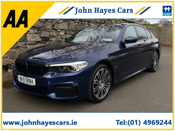 BMW 5-Series Saloon, Petrol Plug-in Hybrid, 2019, Blue
