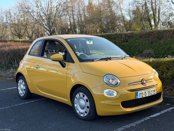 Fiat 500 Hatchback, Petrol, 2017, Gold