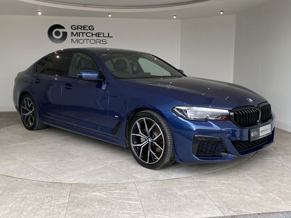 BMW 5-Series Saloon, Diesel Hybrid, 2021, Blue