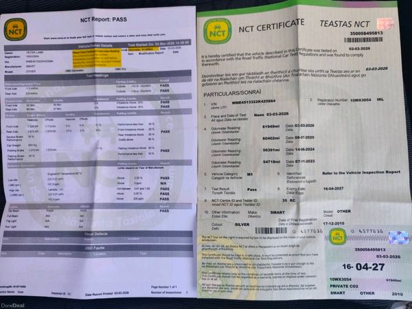 Smart Fortwo Coupe, Petrol, 2010, Silver