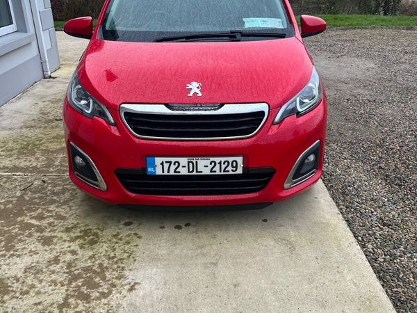 Peugeot 108 Hatchback, Petrol, 2017, Red