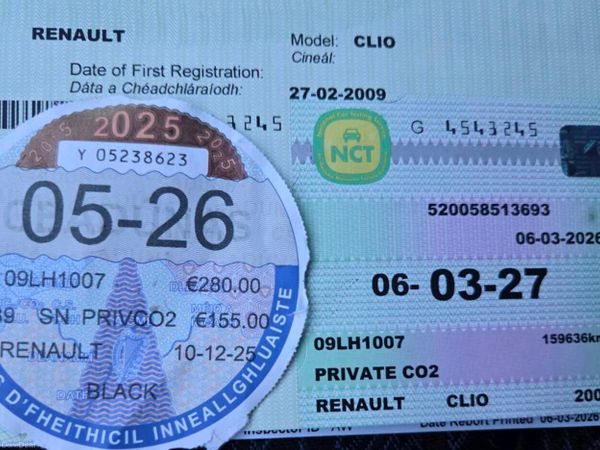 Renault Clio Hatchback, Ethanol Petrol, 2009, Black