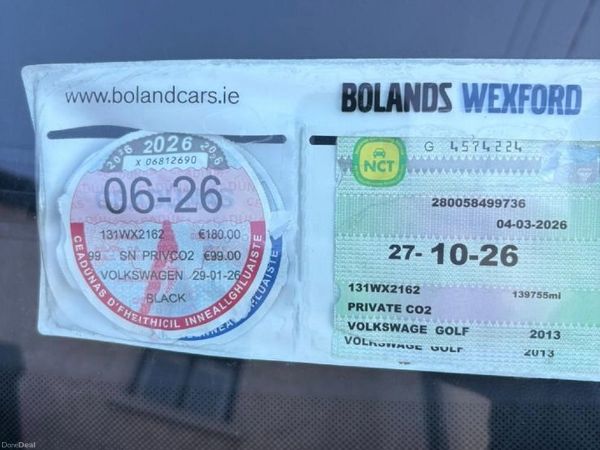 Volkswagen Golf Hatchback, Diesel, 2013, Black