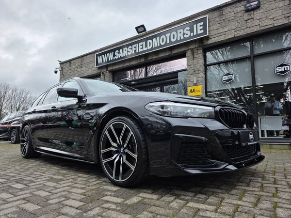BMW 5-Series Estate, Petrol Plug-in Hybrid, 2021, Black