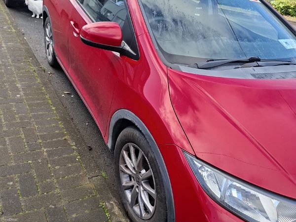 Honda Civic Hatchback, Petrol, 2013, Red