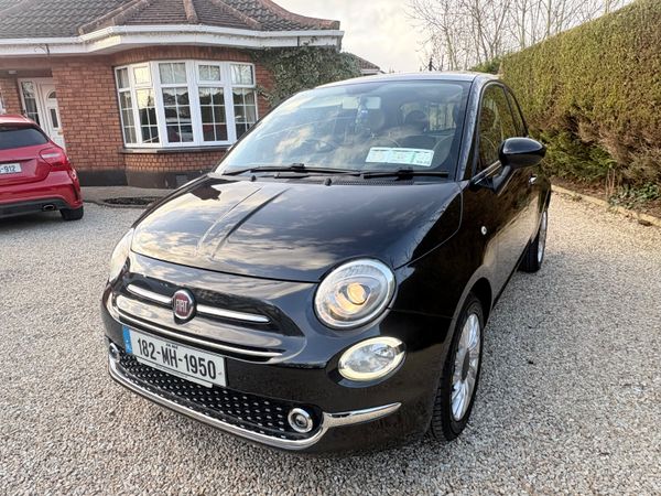 Fiat 500 Hatchback, Petrol, 2018, Black