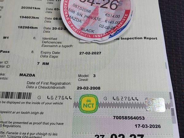 Mazda Mazda3 Hatchback, Petrol, 2008, Black