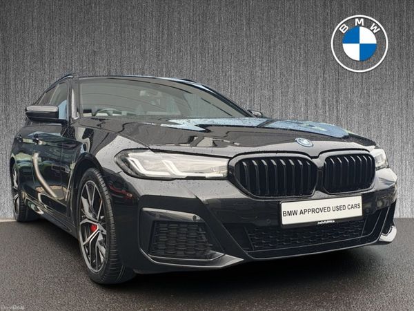 BMW 5-Series Estate, Petrol Plug-in Hybrid, 2022, Black