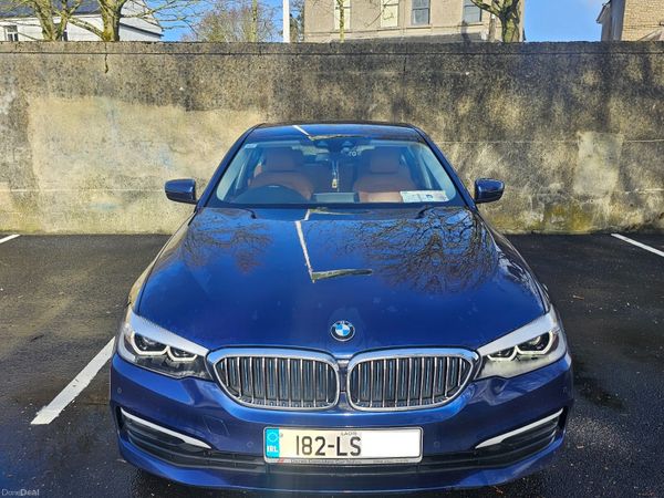 BMW 5-Series Saloon, Petrol Plug-in Hybrid, 2018, Blue