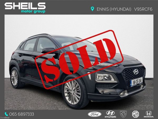 Hyundai KONA Hatchback, Petrol, 2018, Black