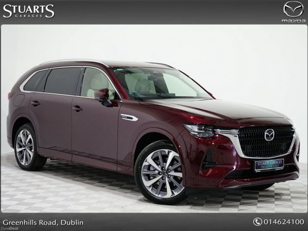 Mazda CX-80 SUV, Petrol Plug-in Hybrid, 2024, Red