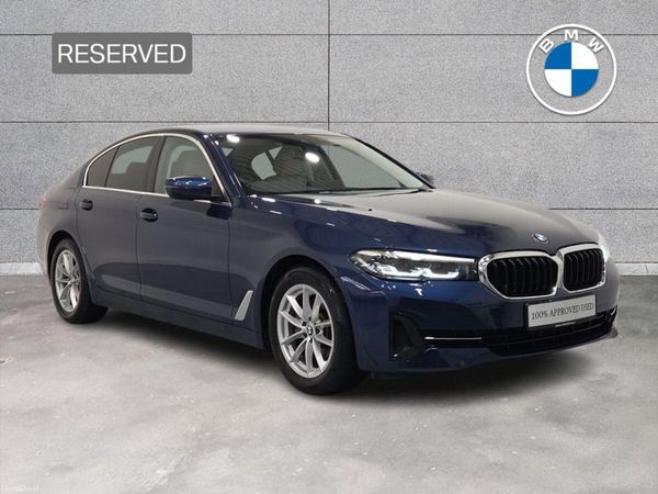 BMW 5-Series Saloon, Diesel Hybrid, 2022, Blue