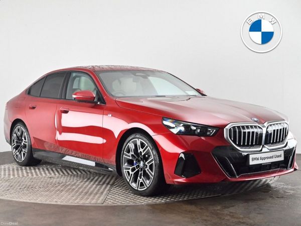 BMW 5-Series Saloon, Petrol Plug-in Hybrid, 2025, Red