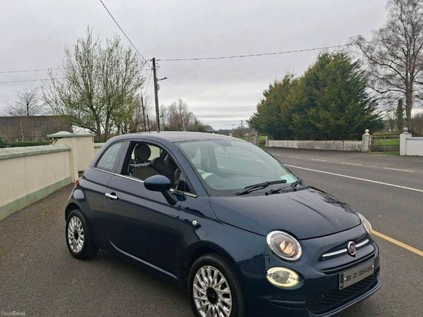 Fiat 500 Hatchback, Petrol, 2018, Blue