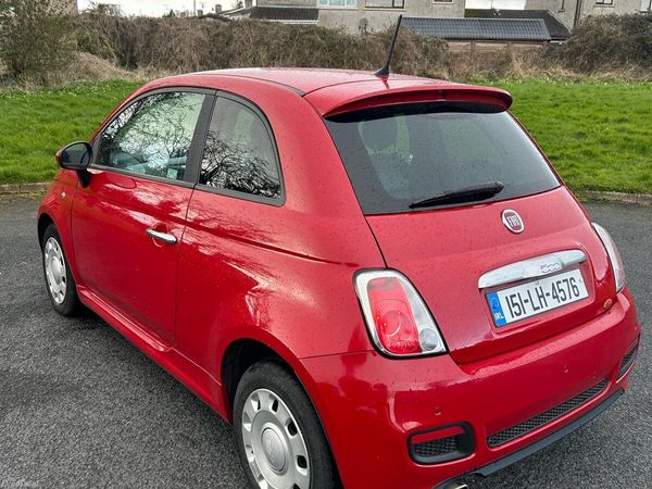 Fiat 500 Hatchback, Petrol, 2015, Red