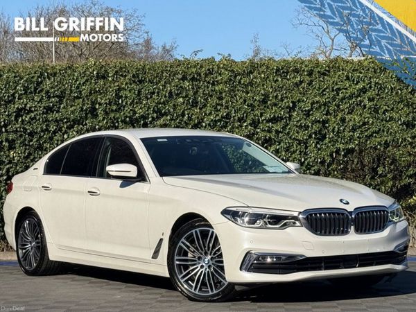 BMW 5-Series Saloon, Petrol Plug-in Hybrid, 2018, White