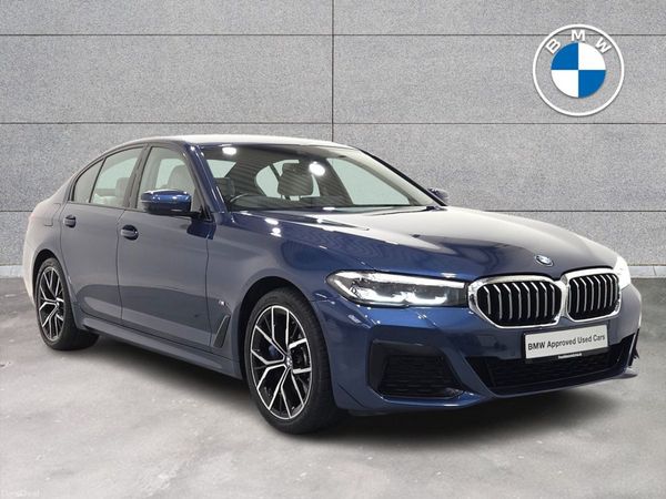 BMW 5-Series Saloon, Petrol Plug-in Hybrid, 2021, Blue