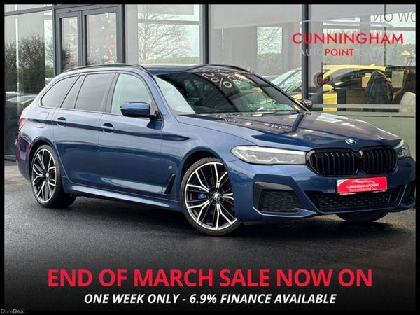 BMW 5-Series Estate, Diesel, 2022, Blue