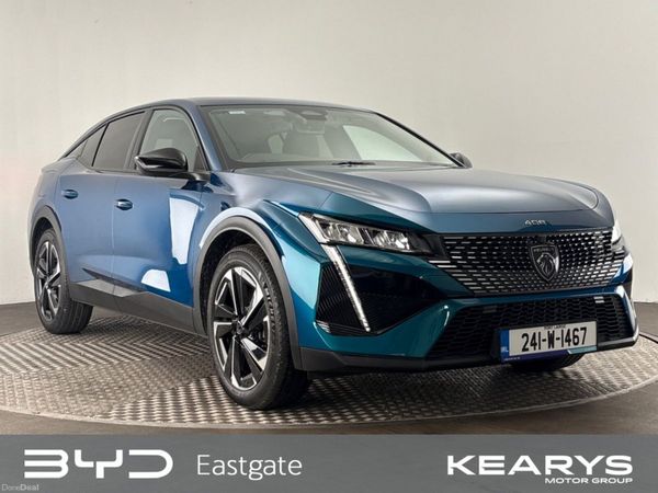 Peugeot 408 Hatchback, Petrol Plug-in Hybrid, 2024, Blue