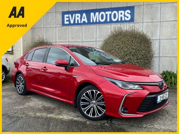 Toyota Corolla Saloon, Petrol Hybrid, 2021, Red