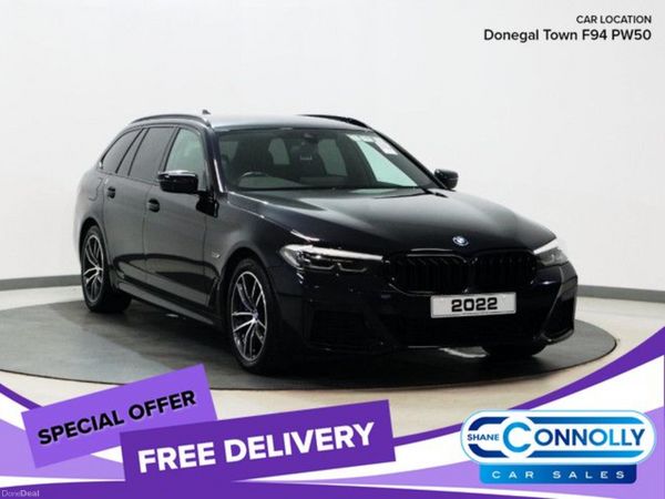 BMW 5-Series Estate, Petrol Hybrid, 2022, Black