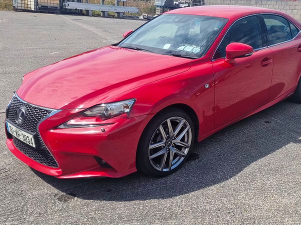 Lexus IS Saloon, Petrol Hybrid, 2016, Red