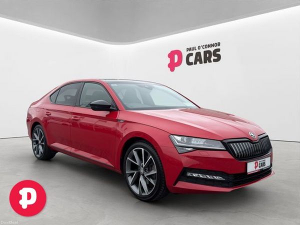 Skoda Superb Saloon, Petrol Hybrid, 2020, Red
