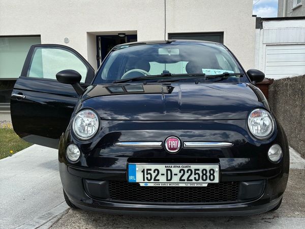 Fiat 500 Hatchback, Petrol, 2015, Black
