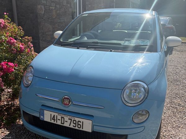 Fiat 500 Hatchback, Petrol, 2014, Blue