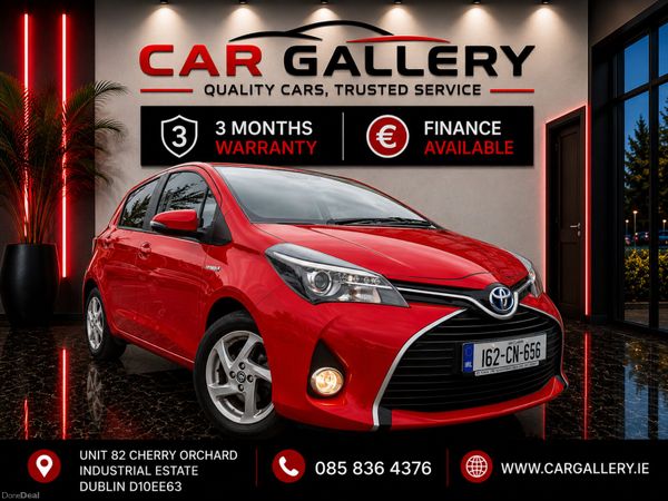 Toyota Yaris Hatchback, Petrol Hybrid, 2016, Red