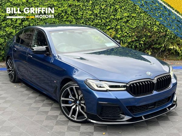 BMW 5-Series Saloon, Petrol Plug-in Hybrid, 2021, Blue