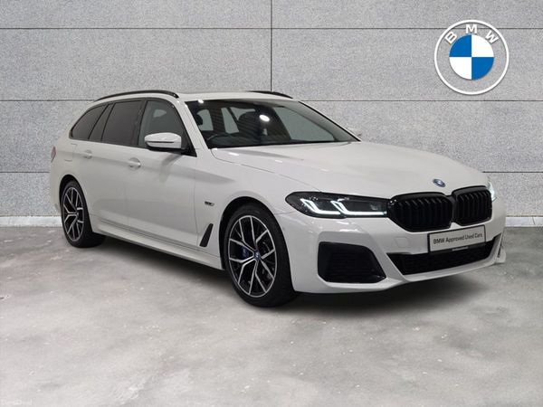 BMW 5-Series Estate, Petrol Plug-in Hybrid, 2023, White