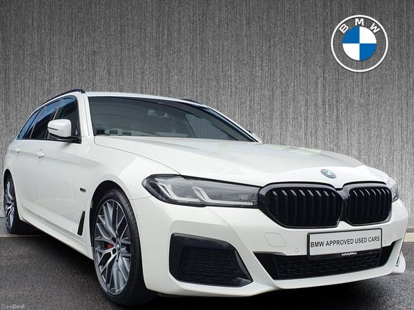 BMW 5-Series Estate, Petrol Plug-in Hybrid, 2023, White