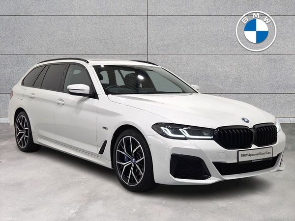 BMW 5-Series Estate, Petrol Plug-in Hybrid, 2023, White